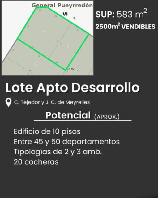 Lotes y terrenos en Venta — C. Tejedor y Av.  Jose Coelho de Meyrelles