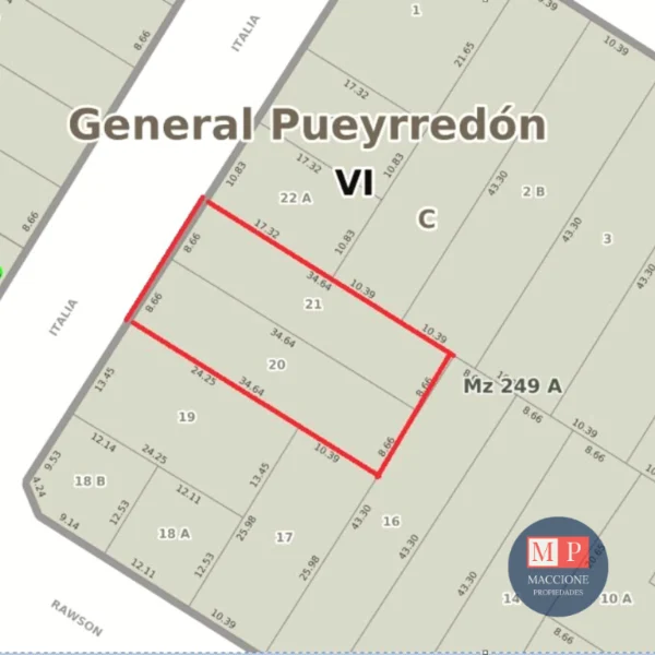 Lotes y terrenos en Venta — Italia 2668