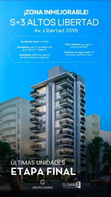 Departamentos, pisos y semipisos en Venta — Libertad 3398