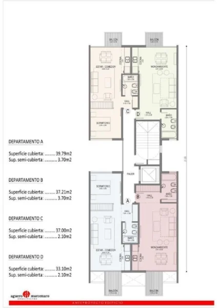 Departamentos, pisos y semipisos en Venta — Balcarce 3338